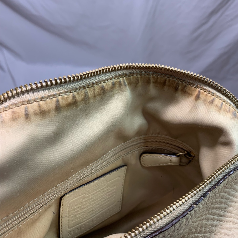Coach Cream/Tan Soho Hobo Bag with Gold Hardware and Coach tags. - Picture 7 of 10